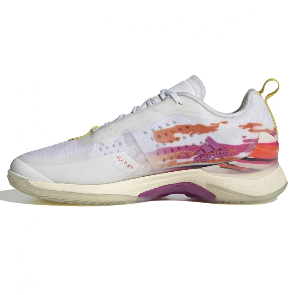 Chaussures Adidas Avacourt Femme Blanc / Orange 4 Chaussures Adidas Avacourt Femme Blanc / Orange – Image 2