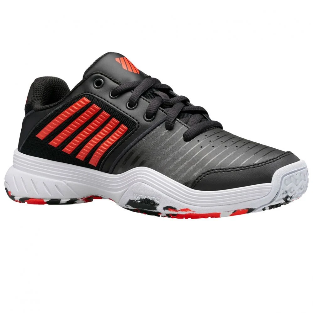 Chaussures K-Swiss Court Express Junior Noir / Orange 4 Chaussures K-Swiss Court Express Junior Noir / Orange – Image 2