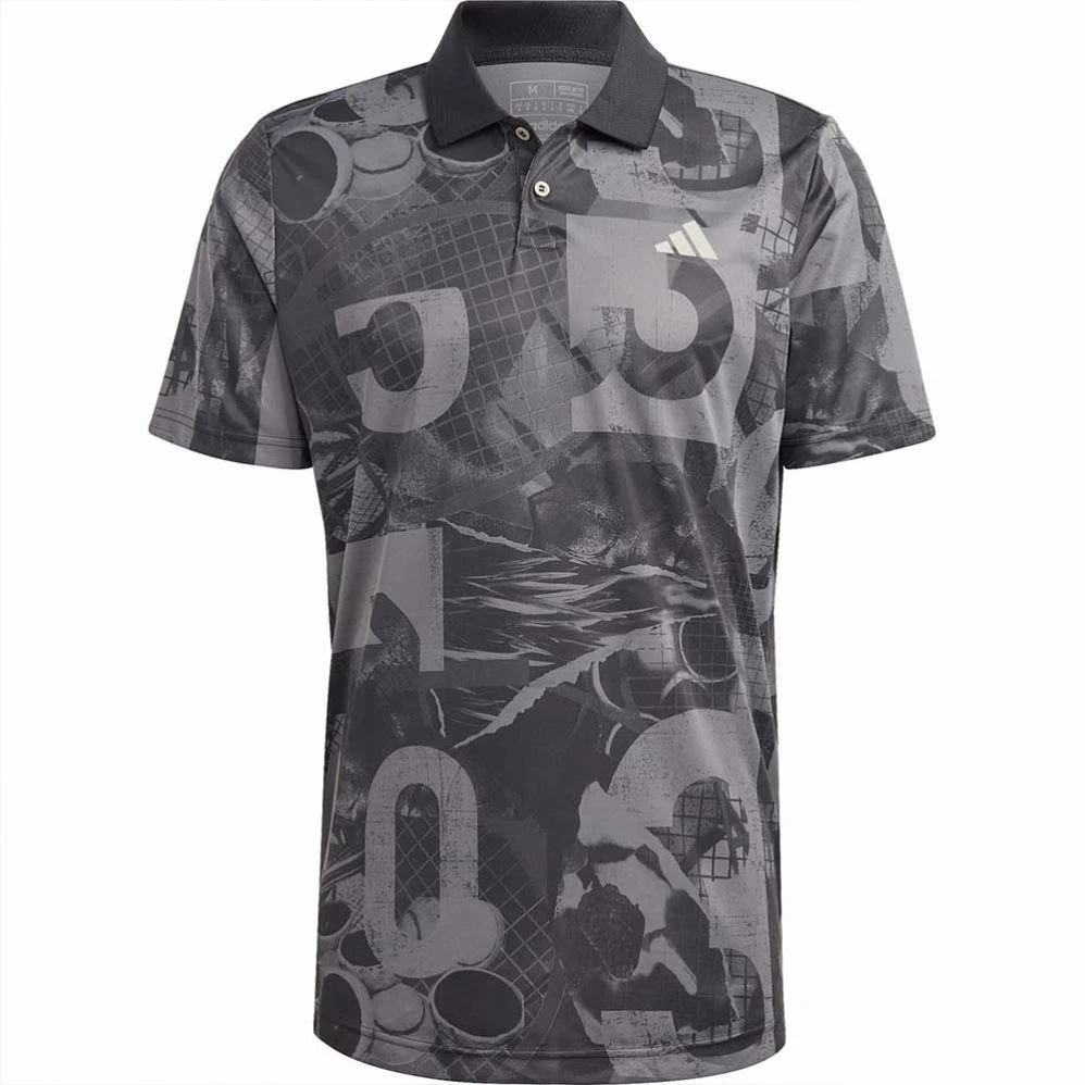 Polo Adidas Club Graph Gris 3 Polo Adidas Club Graph Gris