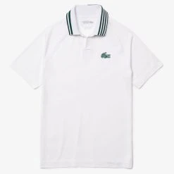 Polo Lacoste Sport Damier Blanc / Vert