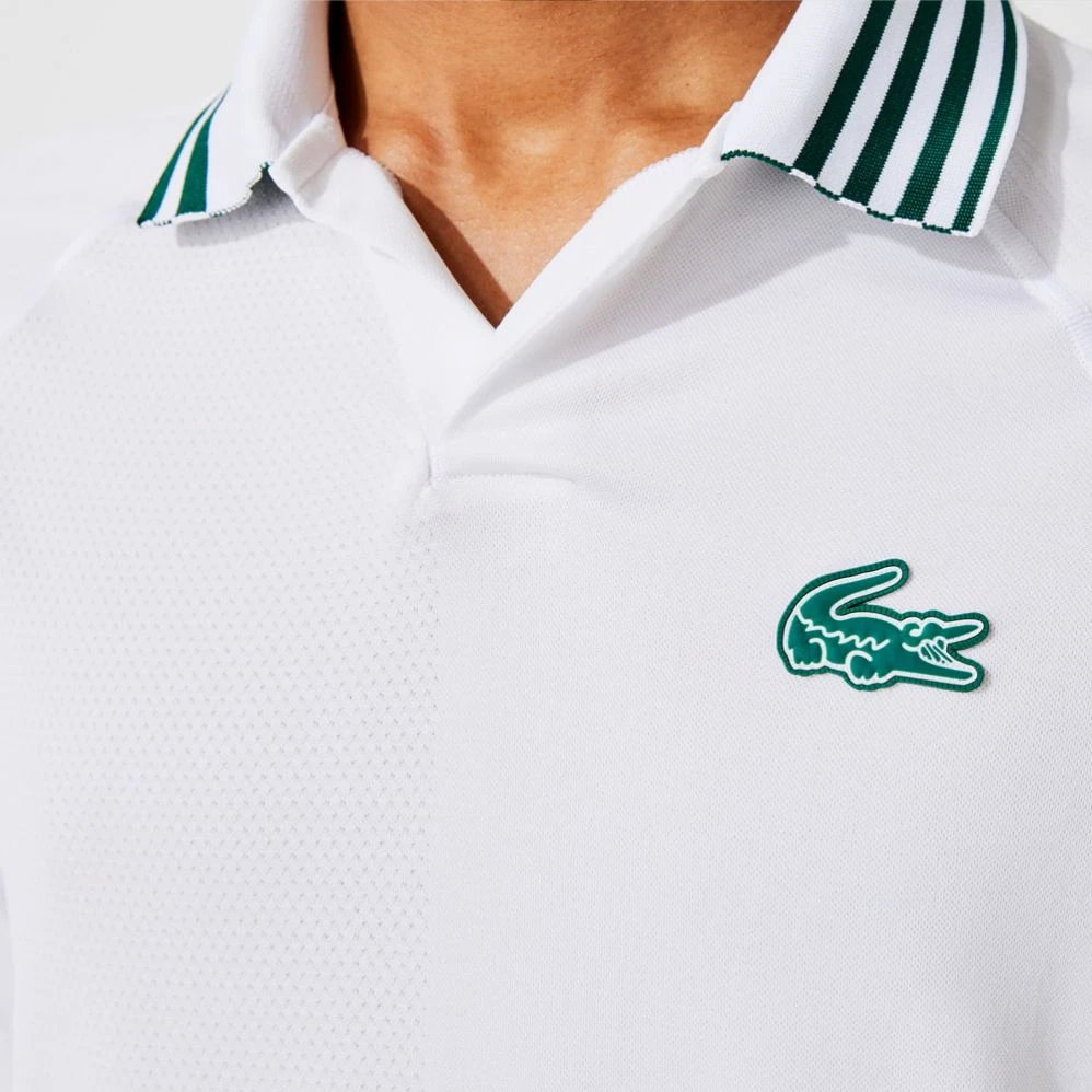 Polo Lacoste Sport Damier Blanc / Vert 6 Polo Lacoste Sport Damier Blanc / Vert – Image 4