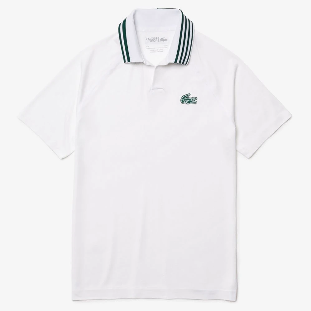 Polo Lacoste Sport Damier Blanc / Vert 3 Polo Lacoste Sport Damier Blanc / Vert