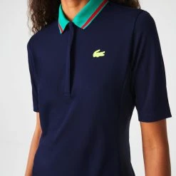 Polo Lacoste Sport Piqué Femme Bleu Marine -HEAD boutique polo lacoste sport pique femme bleu marine 2