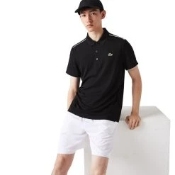 Polo Lacoste Sport Respirant Noir / Blanc -HEAD boutique polo lacoste sport respirant noir blanc 4