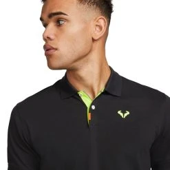 Polo Nike Rafa Nadal Noir / Volt -HEAD boutique polo nike rafa nadal noir volt 3