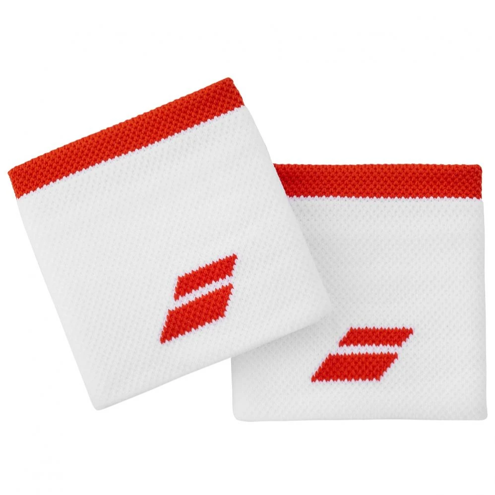Serre-Poignets Babolat Logo Blanc / Rouge 3 Serre-Poignets Babolat Logo Blanc / Rouge