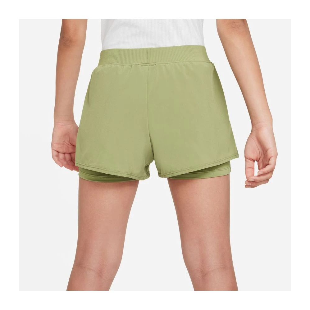Short Nike Court Junior Fille Victory Kaki 4 Short Nike Court Junior Fille Victory Kaki – Image 2