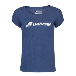 T-Shirt Babolat Exercise Femme Bleu Chiné