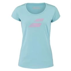 T-Shirt Babolat Exercise Flag Femme Bleu Chiné