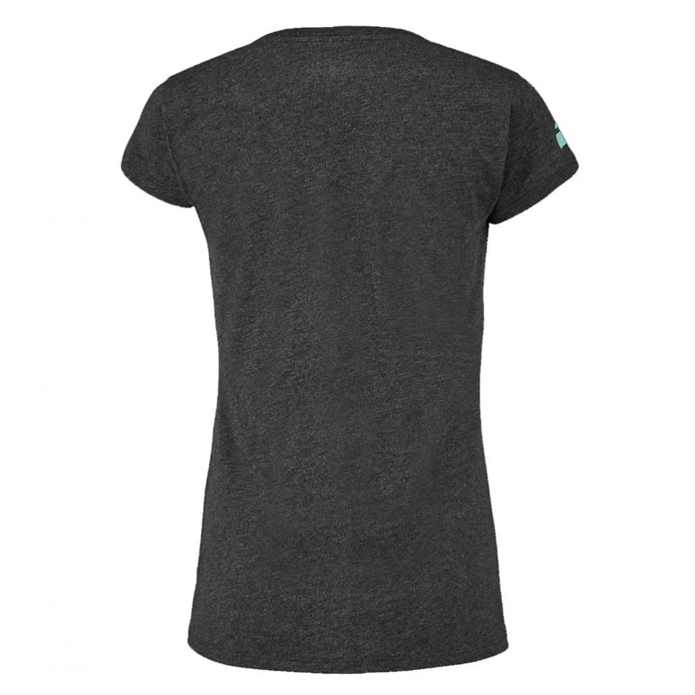 T-Shirt Babolat Exercise Flag Femme Noir Chiné 4 T-Shirt Babolat Exercise Flag Femme Noir Chiné – Image 2