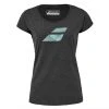 T-Shirt Babolat Exercise Flag Femme Noir Chiné