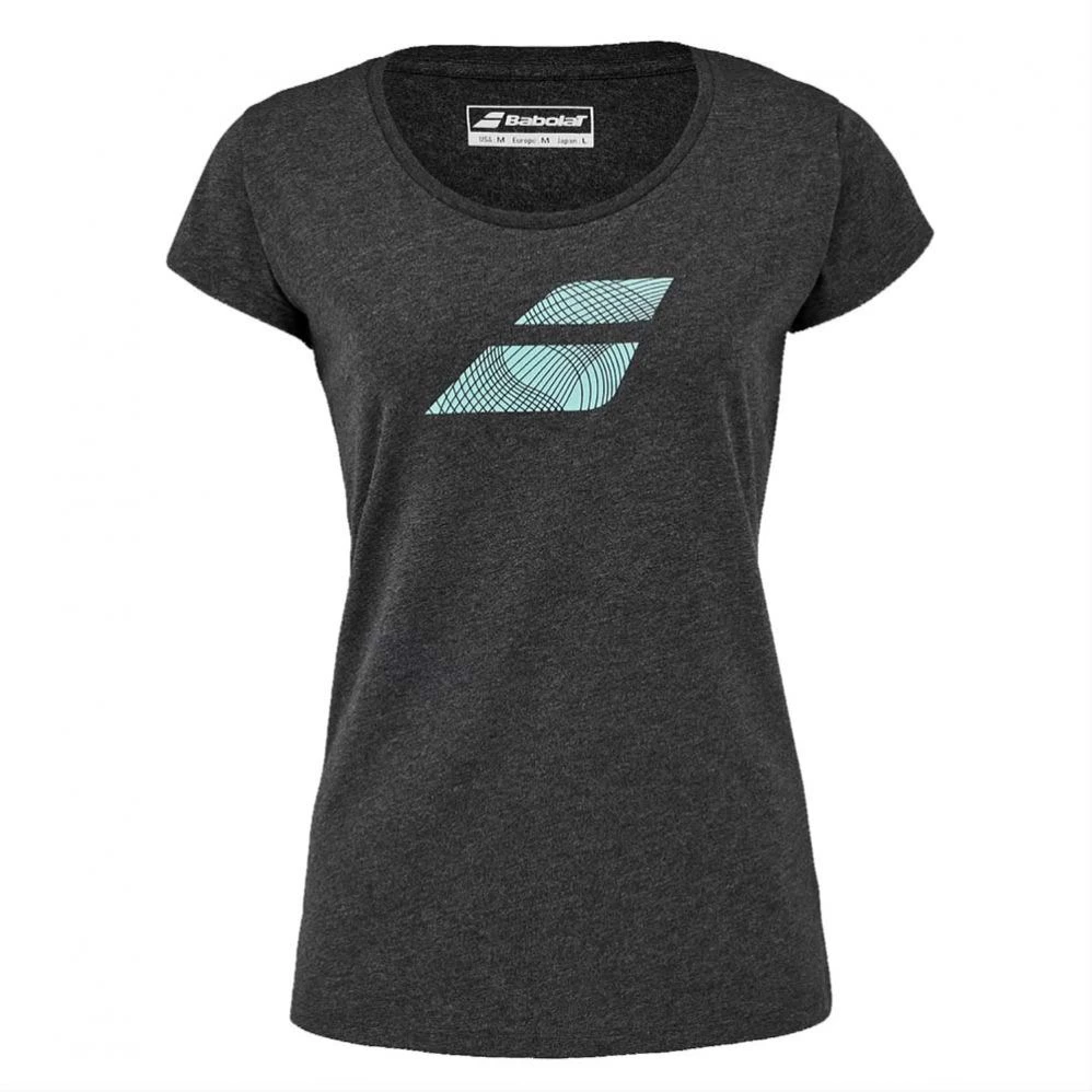 T-Shirt Babolat Exercise Flag Femme Noir Chiné 3 T-Shirt Babolat Exercise Flag Femme Noir Chiné