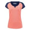 T-Shirt Babolat Play Cap Fille Corail / Bleu Marine -HEAD boutique t shirt babolat play cap fille corail bleu marine