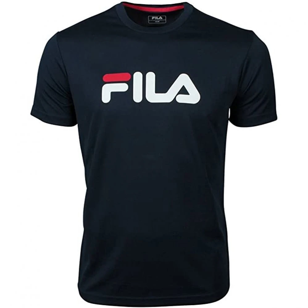 T-Shirt Fila Logo Bleu Polyester 3 T-Shirt Fila Logo Bleu Polyester