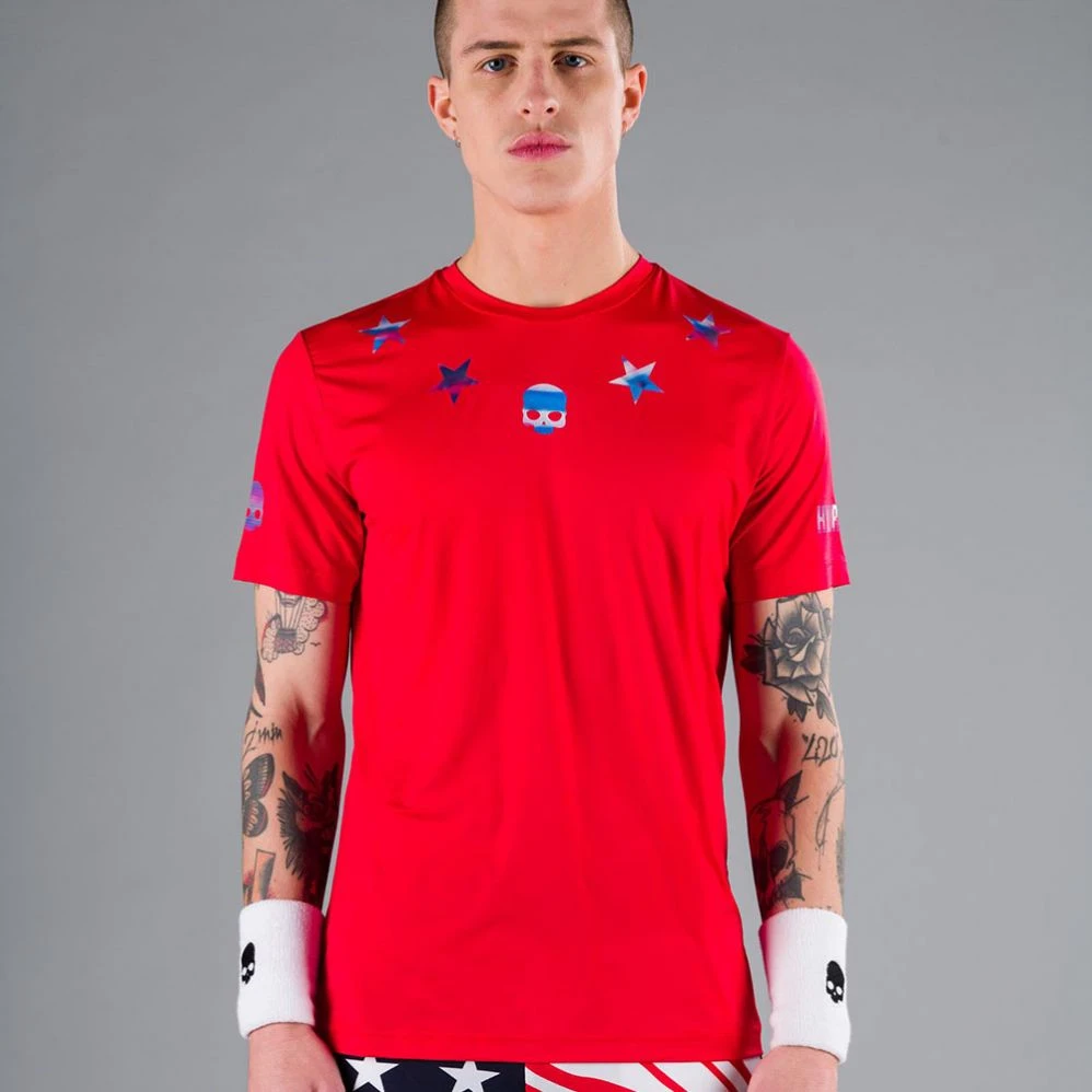 T-Shirt Hydrogen Star Tech Rouge / Bleu 5 T-Shirt Hydrogen Star Tech Rouge / Bleu – Image 3