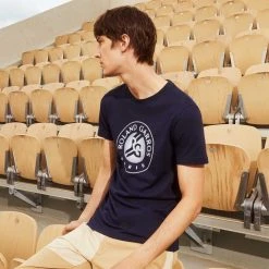 T-shirt Lacoste Sport X Roland Garros Bleu Marine -HEAD boutique t shirt lacoste sport x roland garros bleu marine 2