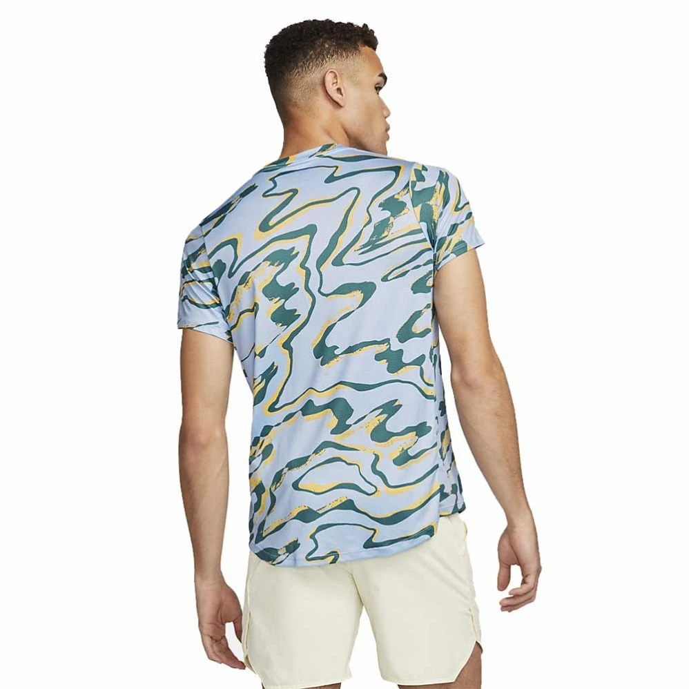 T-Shirt Nike Court Dri-Fit Advantage Bleu / Blanc 4 T-Shirt Nike Court Dri-Fit Advantage Bleu / Blanc – Image 2