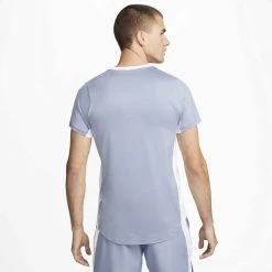 T-Shirt Nike Court Dri-Fit Advantage Bleu Gris -HEAD boutique t shirt nike court dri fit advantage bleu gris 2