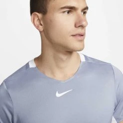 T-Shirt Nike Court Dri-Fit Advantage Bleu Gris -HEAD boutique t shirt nike court dri fit advantage bleu gris 3