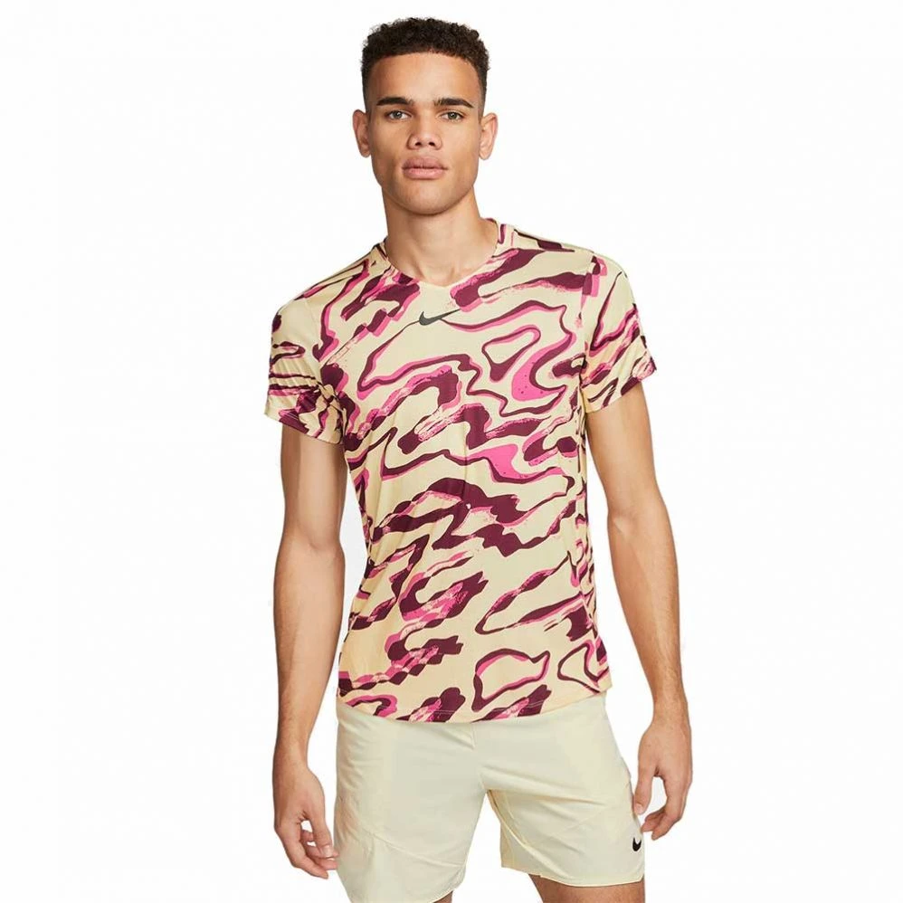 T-Shirt Nike Court Dri-Fit Advantage Rouge / Jaune 3 T-Shirt Nike Court Dri-Fit Advantage Rouge / Jaune