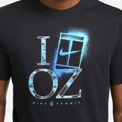 T-Shirt Nike Court Dri-FIT OZ Printed Noir -HEAD boutique t shirt nike court dri fit oz printed noir 1