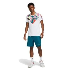 T-shirt Nike Court Dri-Fit Slam Blanc Printed -HEAD boutique t shirt nike court dri fit slam blanc printed 2