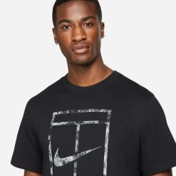 T-Shirt Nike Court Printed Noir -HEAD boutique t shirt nike court printed noir 2