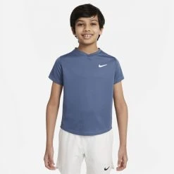 T-Shirt Nike Junior Dri-Fit Victory Bleu Gris